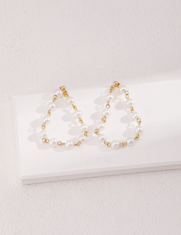 Two-Way Shell Pearl Earrings - Pearlpetual