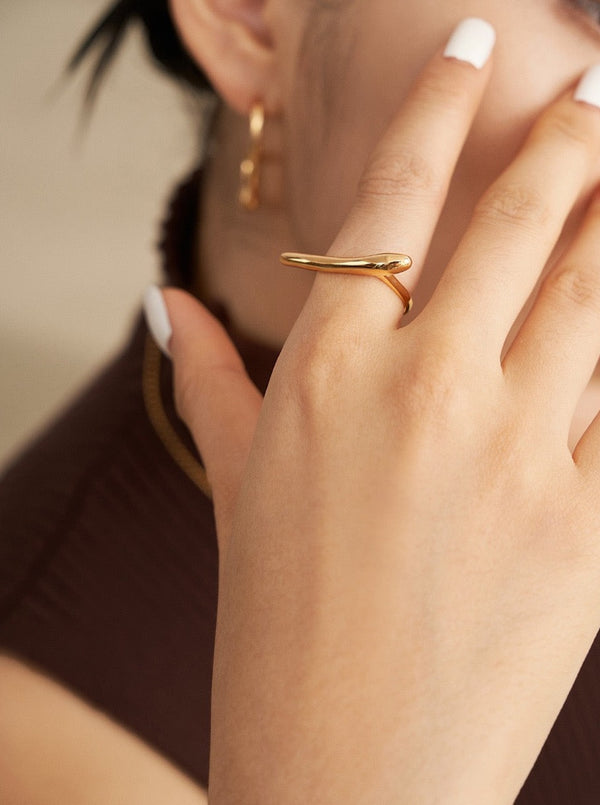 Minimalist Bold Line Ring - Pearlpetual