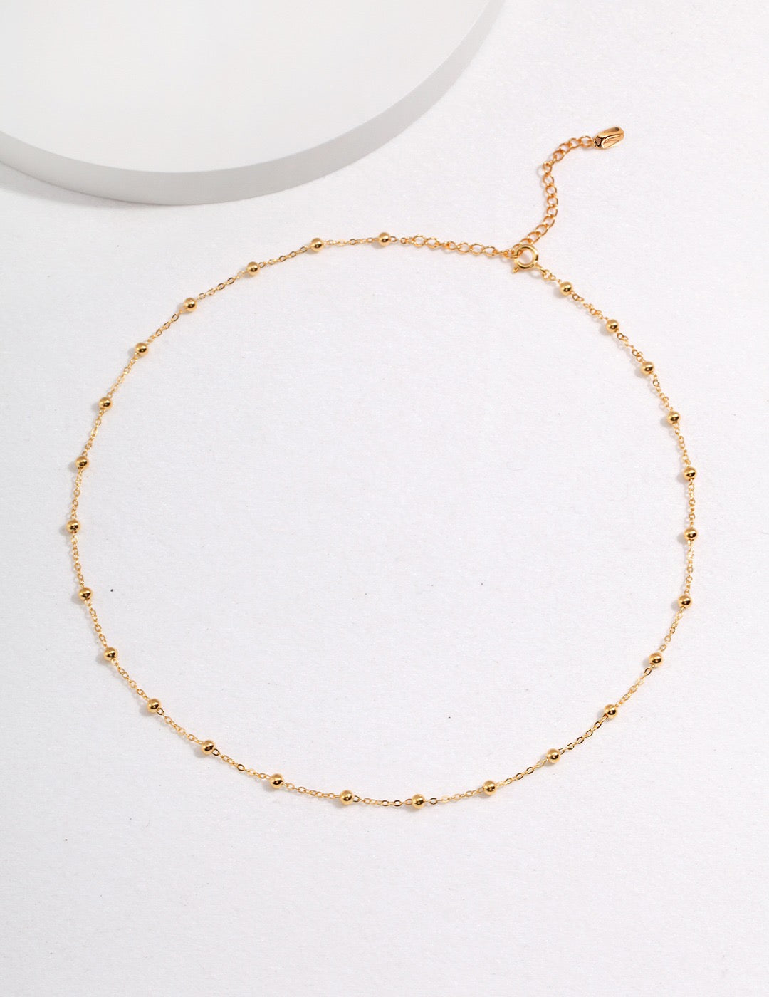 18k Gold Satellite Chain Necklace - Pearlpetual