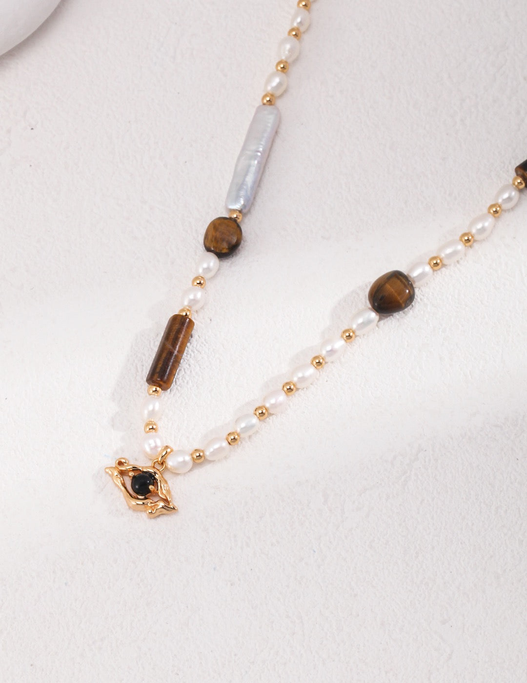 Boho Eye Tiger's Eye Necklace - Pearlpetual