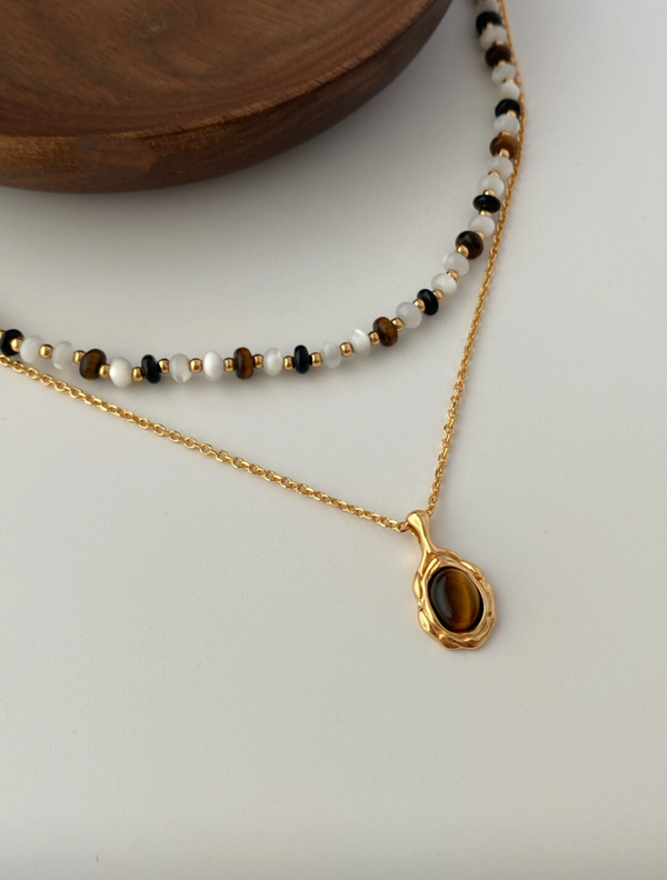 Tiger's Eye Necklace Set