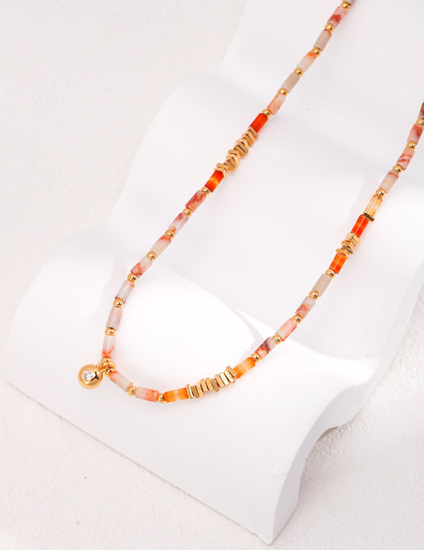 Red Agate Necklace - Pearlpetual