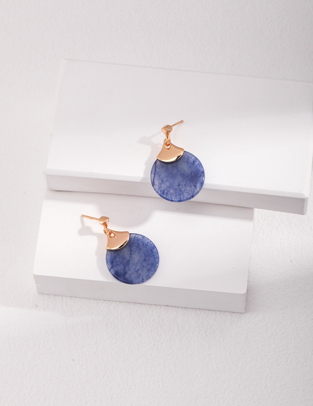 Indigo Aventurine Earrings - Pearlpetual