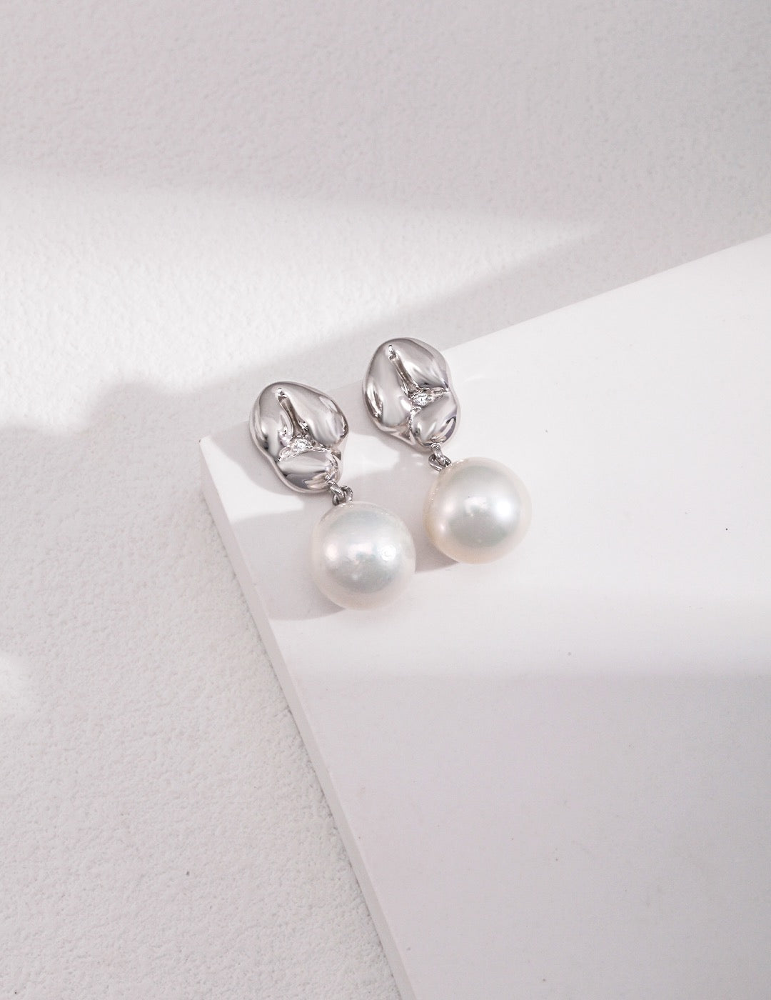 Irregular Bead Pearl Earrings - Pearlpetual