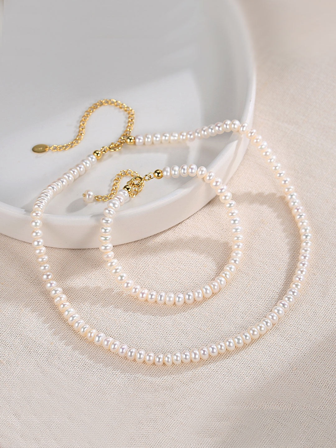 Classic 18k Gold Pearl Necklace - Pearlpetual