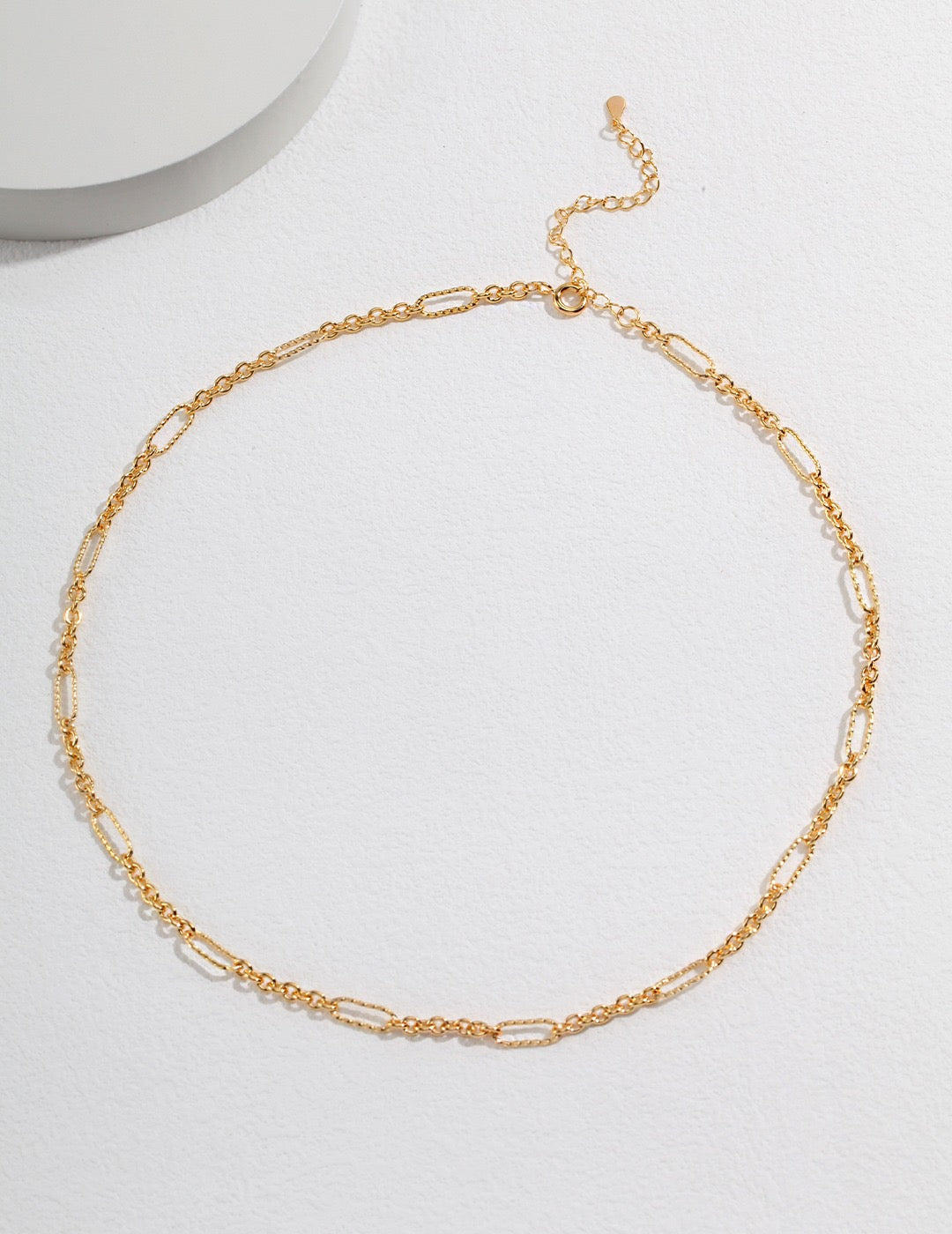 18k Gold Figaro Chain Necklace - Pearlpetual