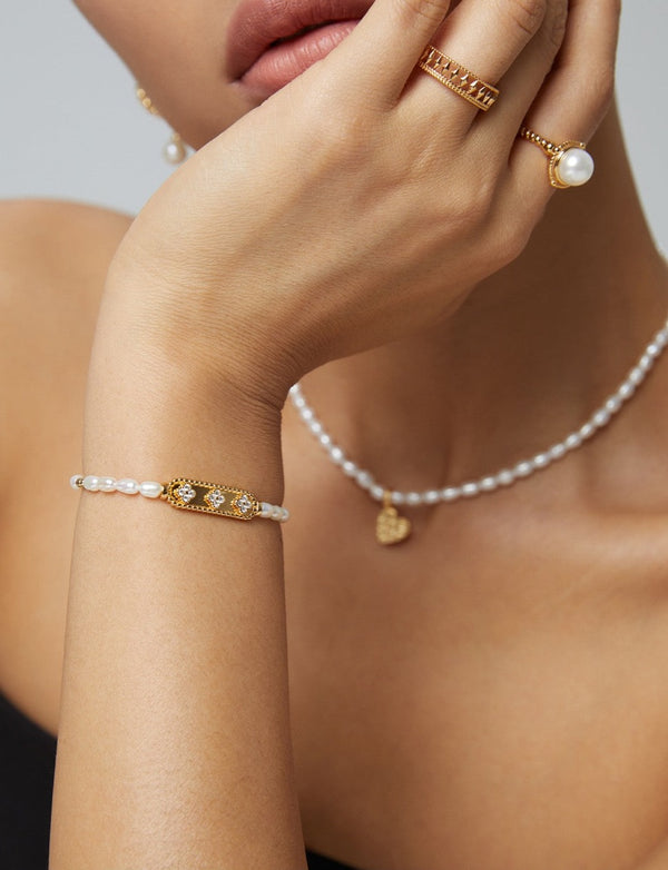 Floral Pearl Bracelet - Pearlpetual