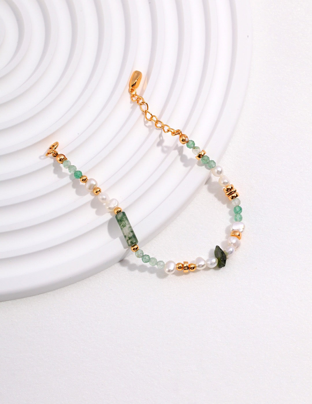 Green Symphony Pearl Bracelet - Pearlpetual