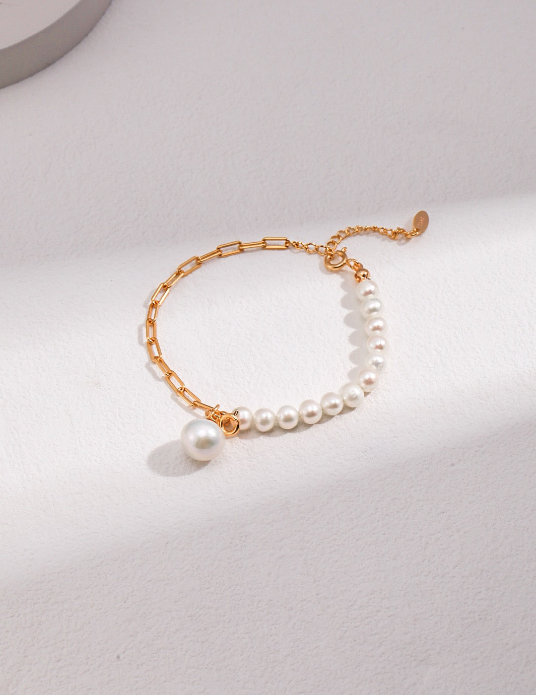 Half Chain Pearl Bracelet - Pearlpetual