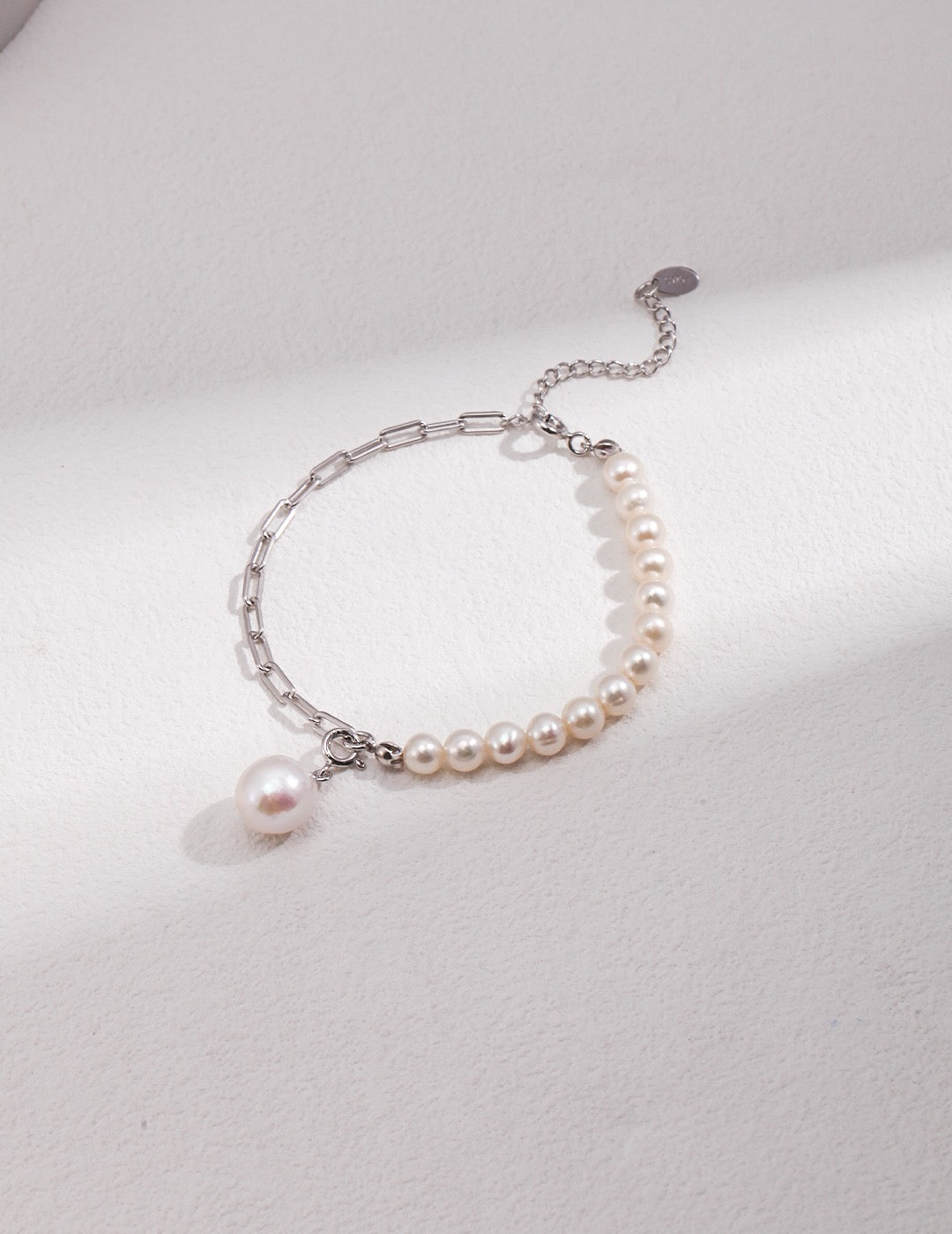 Half Chain Pearl Bracelet - Pearlpetual