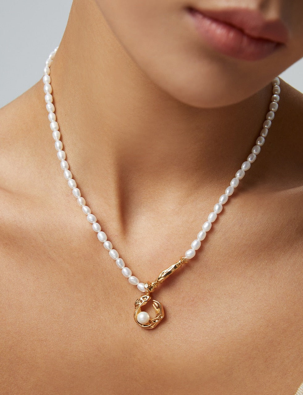 Scarlette 18k Gold Pearl Necklace - Pearlpetual