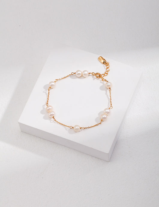 Whispering 18k Gold Pearl Bracelet - Pearlpetual