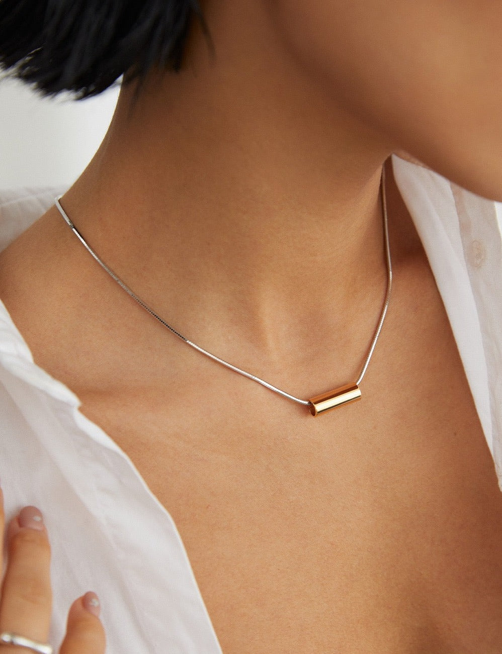 1.5mm 18k Gold Snake Chain Necklace