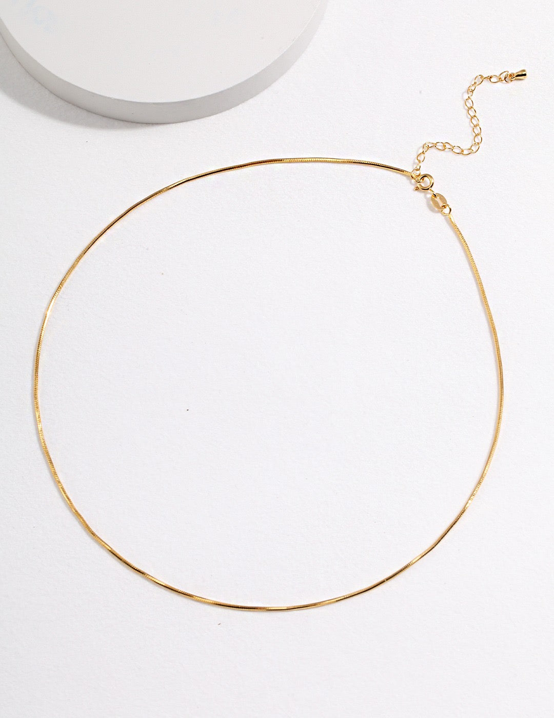 1.5mm 18k Gold Snake Chain Necklace