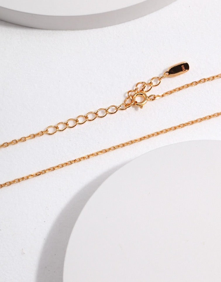 18k Gold Cable Chain Necklace - Pearlpetual