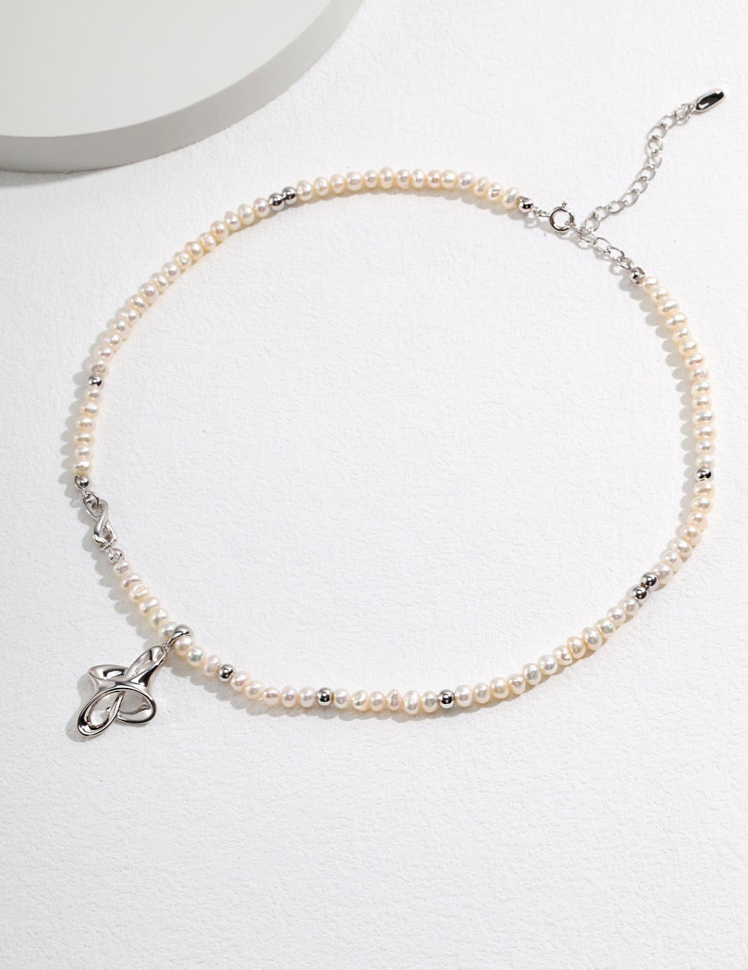 18k Gold Knot Elegance Pearl Necklace - Pearlpetual