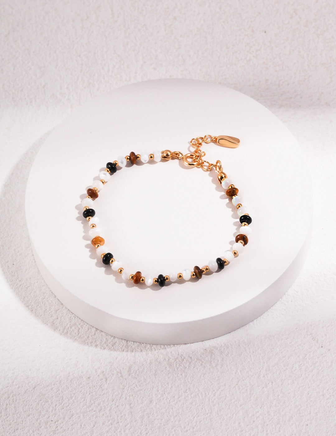 Boho Tiger's Eye 18k Gold Bracelet - Pearlpetual