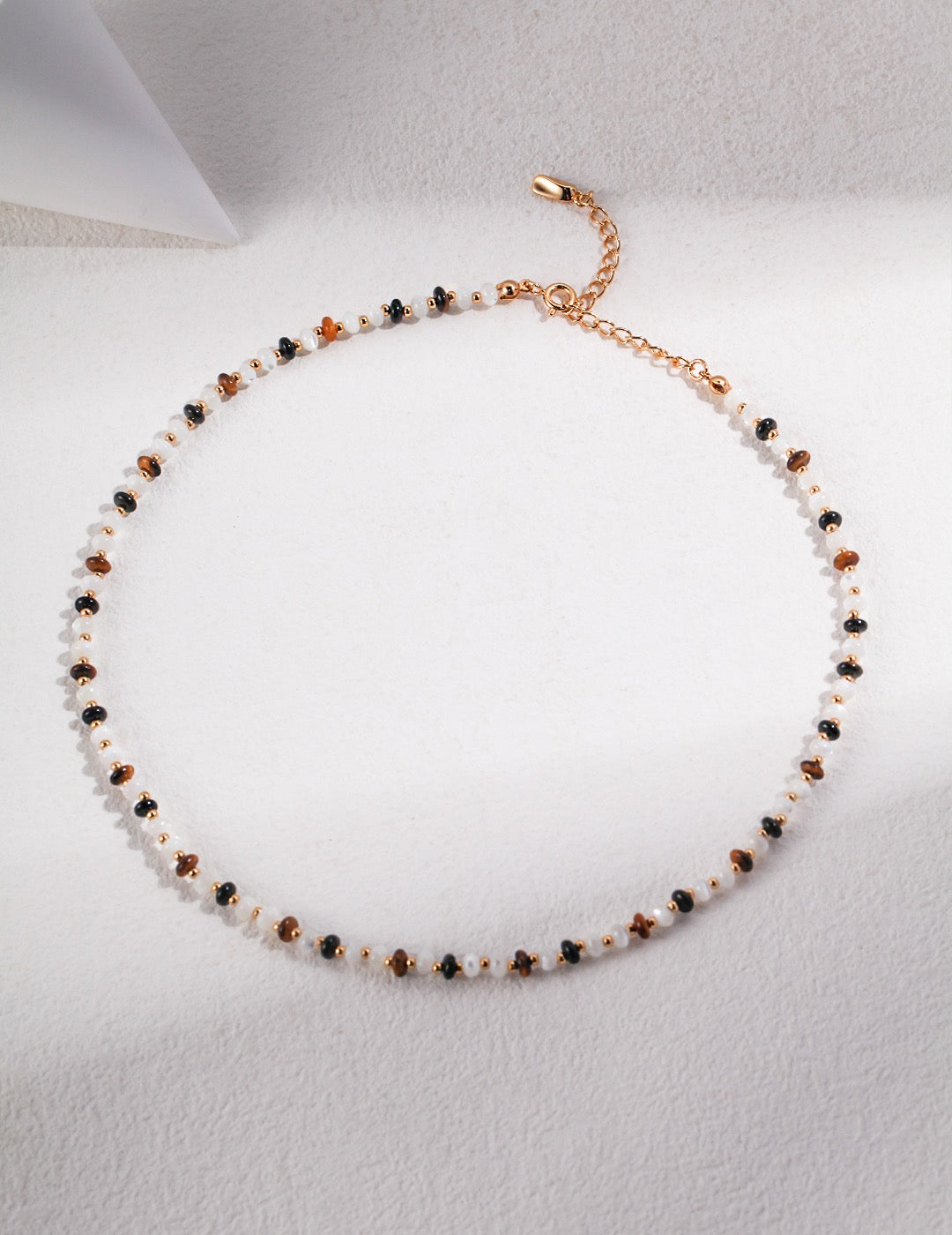 Boho Tiger's Eye 18k Gold Necklace - Pearlpetual